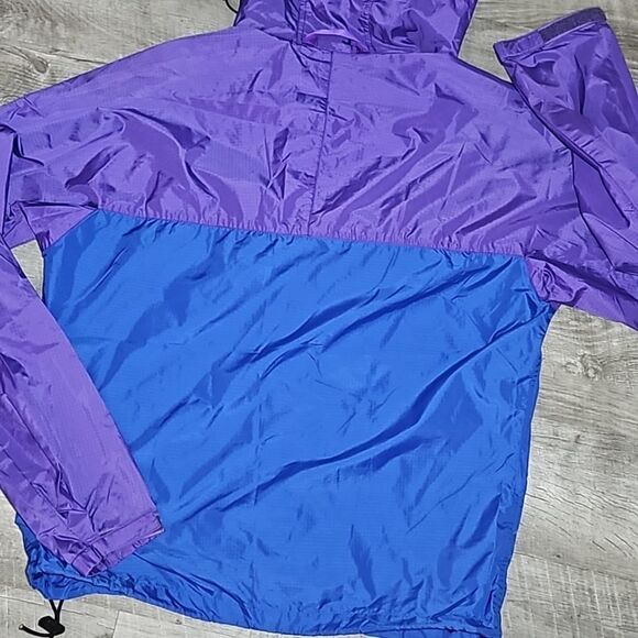 Vintage Patagonia Anorak Pullover Windbreaker Jacket Purple Blue Hooded Size XL - Picture 12 of 14